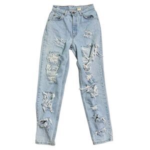 Vintage 1995 Levi’s Orange Tab Jeans Women’s Size 8 Tapered Fit Distressed